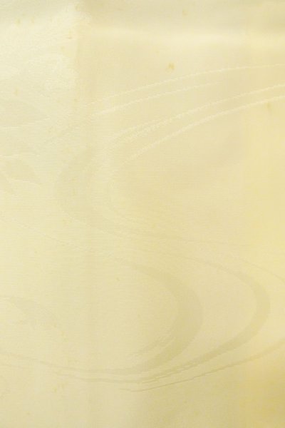 Photo7: P0421T Vintage Japanese kimono Shiny Off White JUBAN undergarment for women / Synthetic. (Grade C) (7)