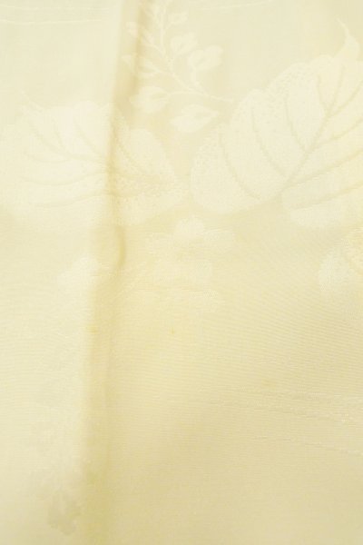 Photo8: P0421T Vintage Japanese kimono Shiny Off White JUBAN undergarment for women / Synthetic. (Grade C) (8)