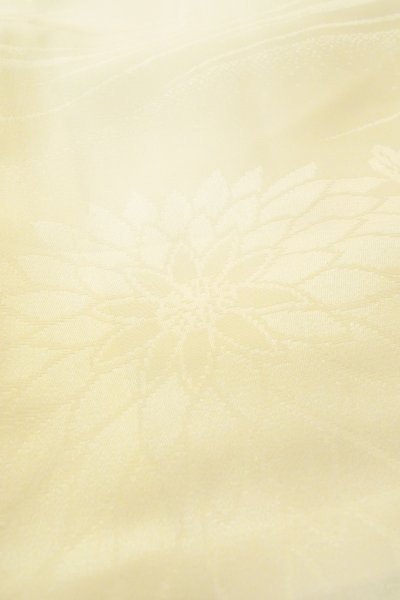 Photo9: P0421T Vintage Japanese kimono Shiny Off White JUBAN undergarment for women / Synthetic. (Grade C) (9)