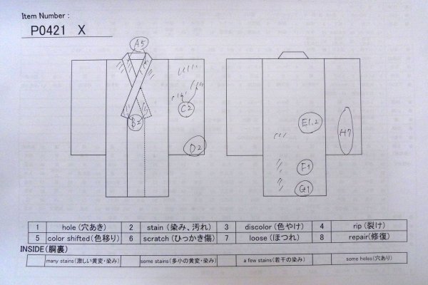 Photo13: P0421X Vintage Japanese kimono Light Ivory Juban for Girls for women / Silk. (Grade D) (13)