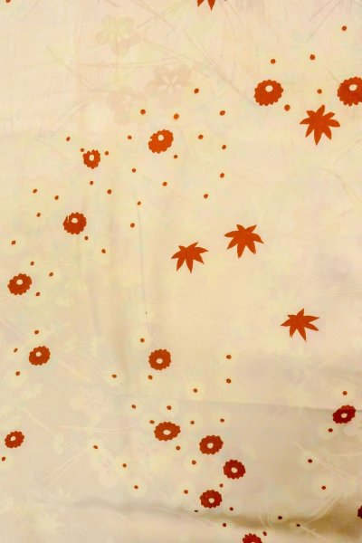 Photo3: P0421Z Vintage Japanese kimono Pale Pink JUBAN undergarment for women / Silk. Chrysanthemum (Grade C) (3)