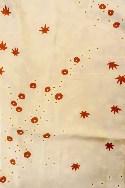 Photo4: P0421Z Vintage Japanese kimono Pale Pink JUBAN undergarment for women / Silk. Chrysanthemum (Grade C) (4)