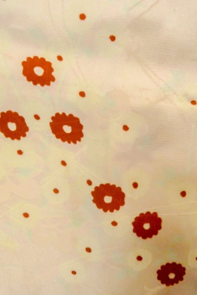 Photo5: P0421Z Vintage Japanese kimono Pale Pink JUBAN undergarment for women / Silk. Chrysanthemum (Grade C) (5)