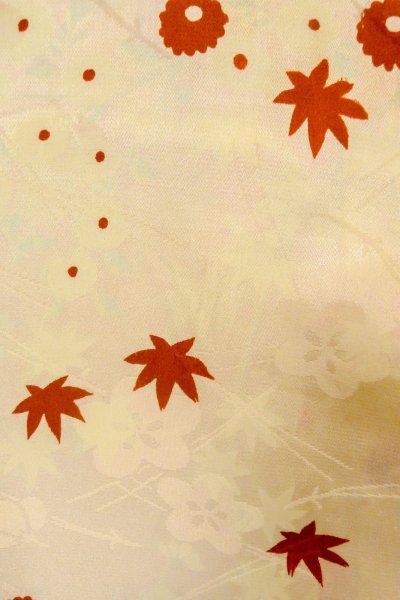 Photo6: P0421Z Vintage Japanese kimono Pale Pink JUBAN undergarment for women / Silk. Chrysanthemum (Grade C) (6)