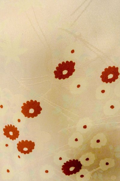 Photo7: P0421Z Vintage Japanese kimono Pale Pink JUBAN undergarment for women / Silk. Chrysanthemum (Grade C) (7)
