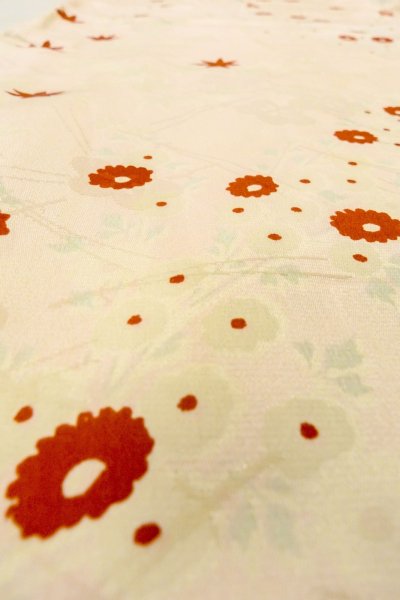 Photo9: P0421Z Vintage Japanese kimono Pale Pink JUBAN undergarment for women / Silk. Chrysanthemum (Grade C) (9)