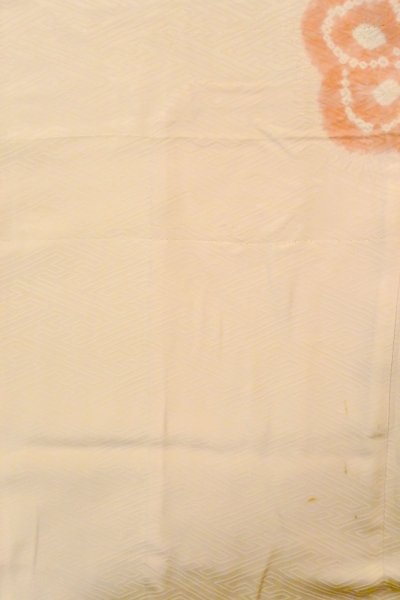 Photo4: P0422A Vintage Japanese kimono Pale Pink JUBAN undergarment for women / Silk. UME plum bloom (Grade B) (4)