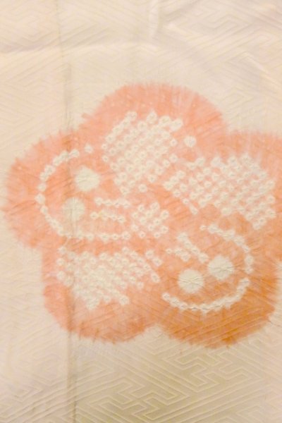 Photo6: P0422A Vintage Japanese kimono Pale Pink JUBAN undergarment for women / Silk. UME plum bloom (Grade B) (6)