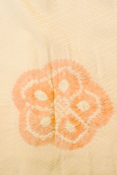 Photo7: P0422A Vintage Japanese kimono Pale Pink JUBAN undergarment for women / Silk. UME plum bloom (Grade B) (7)