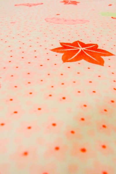 Photo8: P0422B Vintage Japanese kimono Pale Pink JUBAN undergarment for women / Mousseline. SAKURA cherry blossom (Grade B) (8)