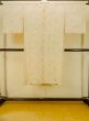 Photo2: P0422C Vintage Japanese kimono Light Ivory JUBAN undergarment for women / Mousseline. UME plum bloom, There are holes (Grade D) (2)