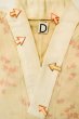 Photo17: P0422C Vintage Japanese kimono Light Ivory JUBAN undergarment for women / Mousseline. UME plum bloom, There are holes (Grade D) (17)