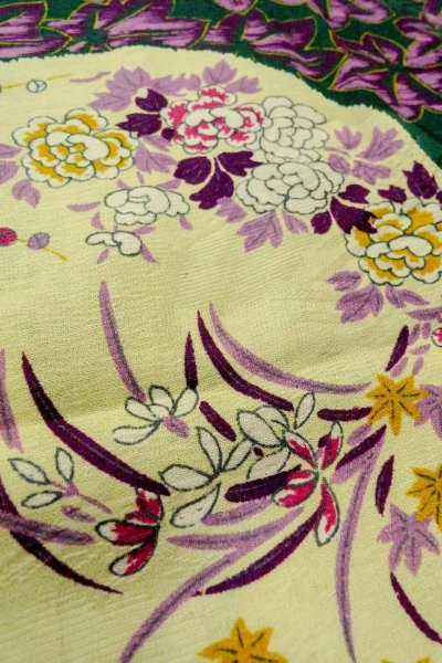Photo8: P0422D Vintage Japanese kimono Pale Pink JUBAN undergarment for women / Silk. UME plum bloom (Grade C) (8)