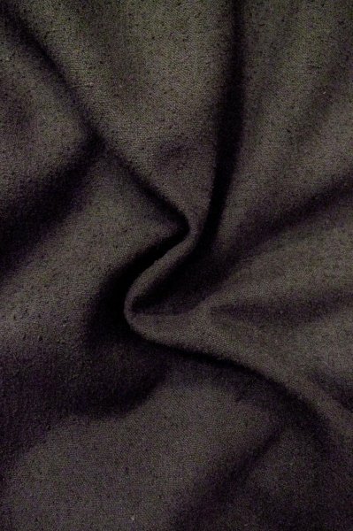 Photo12: P0526A Vintage Japanese kimono Dark Brown Men's Haori for men / Silk. Pine tree/branch/needle, More damages. (Grade D) (12)
