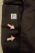 Photo24: P0526A Vintage Japanese kimono Dark Brown Men's Haori for men / Silk. Pine tree/branch/needle, More damages. (Grade D) (24)