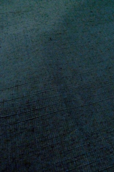 Photo8: P0526B Vintage Japanese kimono Dark Navy Blue Men's Haori for men / Silk. Plaid Checks (Grade B) (8)