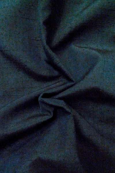 Photo11: P0526B Vintage Japanese kimono Dark Navy Blue Men's Haori for men / Silk. Plaid Checks (Grade B) (11)