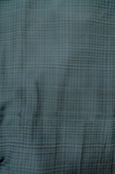 Photo13: P0526B Vintage Japanese kimono Dark Navy Blue Men's Haori for men / Silk. Plaid Checks (Grade B) (13)