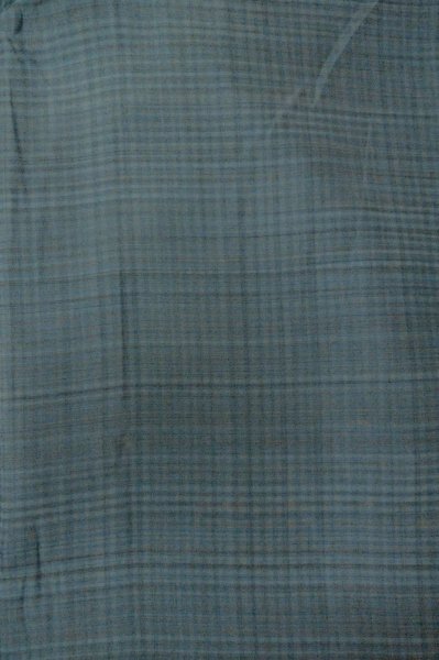 Photo14: P0526B Vintage Japanese kimono Dark Navy Blue Men's Haori for men / Silk. Plaid Checks (Grade B) (14)