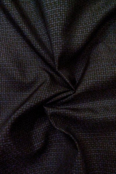 Photo11: P0526D Vintage Japanese kimono Dark Indigo Blue OSHIMA-TSUMUGI for men / Silk. Tortoise-shell pattern(Hexagonal pattern) (Grade B) (11)