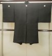 Photo2: P0526E Vintage Japanese kimono Black Men's Haori for men / Silk. Mountain (Grade B) (2)