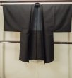 Photo1: P0526F Vintage Japanese kimono Light Black Men's Haori for men / Silk. (Grade B) (1)