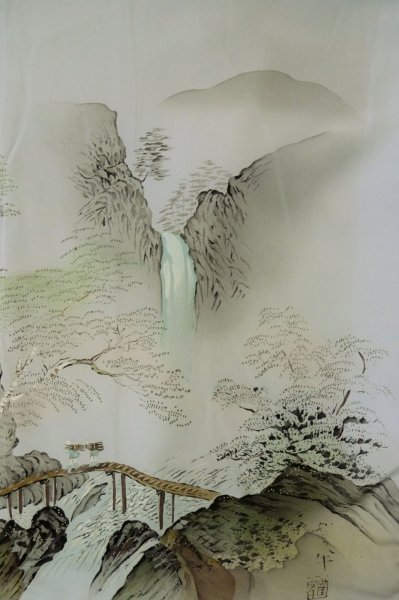 Photo13: Mint P0526I Vintage Japanese kimono Dark Brown Men's Haori for men / Silk. Tree (Grade A) (13)