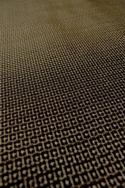 Photo11: P0526J Vintage Japanese kimono Brown OSHIMA-TSUMUGI for men / Silk. Pine tree/branch/needle (Grade B) (11)
