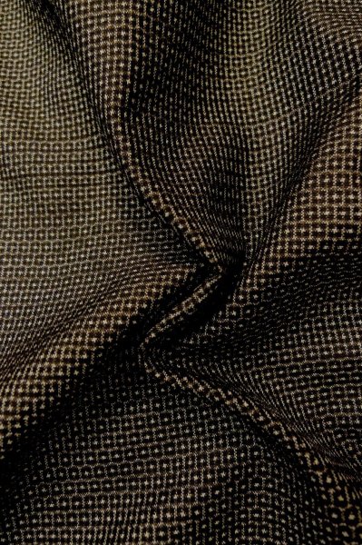 Photo12: P0526J Vintage Japanese kimono Brown OSHIMA-TSUMUGI for men / Silk. Pine tree/branch/needle (Grade B) (12)