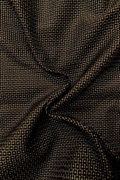 Photo13: P0526J Vintage Japanese kimono Brown OSHIMA-TSUMUGI for men / Silk. Pine tree/branch/needle (Grade B) (13)