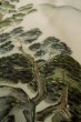 Photo21: P0526J Vintage Japanese kimono Brown OSHIMA-TSUMUGI for men / Silk. Pine tree/branch/needle (Grade B) (21)