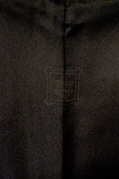 Photo6: Mint P0526K Vintage Japanese kimono Black Men's Haori for men / Silk. Tree (Grade A) (6)