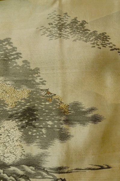 Photo15: P0526M Vintage Japanese kimono Black Men's Haori for men / Silk. Mountain (Grade A) (15)