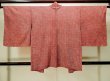 Photo3: P0526P Vintage Japanese kimono Red HAORI short jacket for women / Silk. Dapple pattern (Grade B) (3)