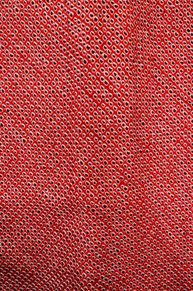 Photo5: P0526P Vintage Japanese kimono Red HAORI short jacket for women / Silk. Dapple pattern (Grade B) (5)