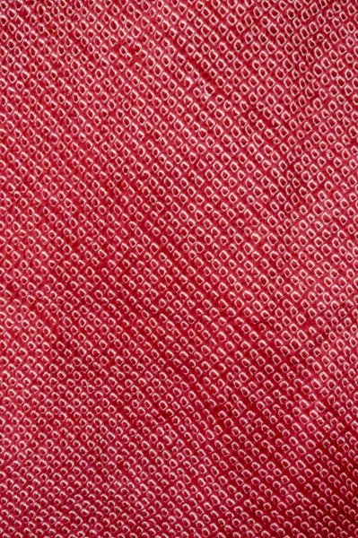 Photo4: Mint P0526R Vintage Japanese kimono Red HAORI short jacket for women / Silk. Dapple pattern (Grade A) (4)