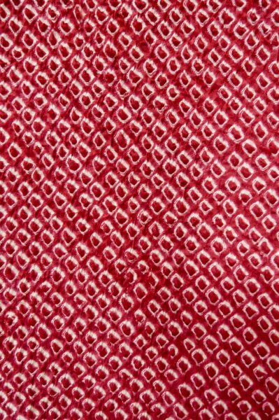 Photo5: Mint P0526R Vintage Japanese kimono Red HAORI short jacket for women / Silk. Dapple pattern (Grade A) (5)