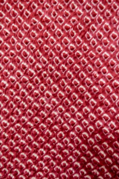 Photo6: Mint P0526R Vintage Japanese kimono Red HAORI short jacket for women / Silk. Dapple pattern (Grade A) (6)