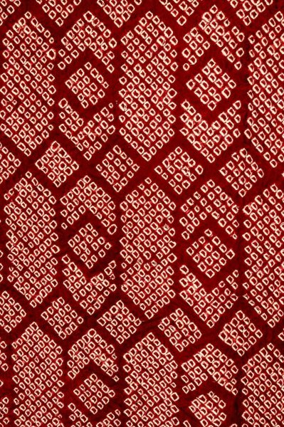 Photo4: Mint P0526Z Vintage Japanese kimono Reddish Dark Red HAORI short jacket for women / Silk. Dapple pattern (Grade A) (4)