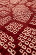 Photo7: Mint P0526Z Vintage Japanese kimono Reddish Dark Red HAORI short jacket for women / Silk. Dapple pattern (Grade A) (7)