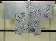 Photo3: Mint P0527A Used Japanese kimono Blue HAORI short jacket for women / Silk. Flower (Grade A) (3)