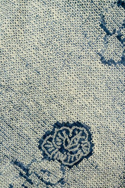 Photo4: Mint P0527A Used Japanese kimono Blue HAORI short jacket for women / Silk. Flower (Grade A) (4)