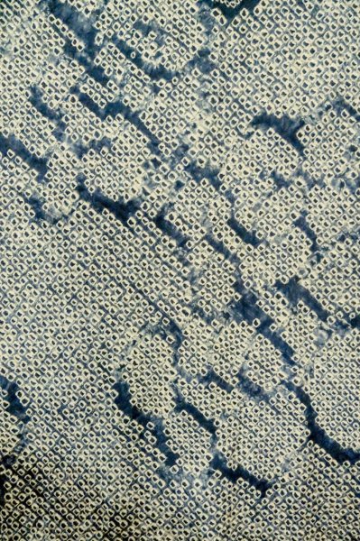 Photo5: Mint P0527A Used Japanese kimono Blue HAORI short jacket for women / Silk. Flower (Grade A) (5)