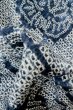 Photo11: Mint P0527A Used Japanese kimono Blue HAORI short jacket for women / Silk. Flower (Grade A) (11)
