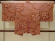 Photo3: Mint P0527C Used Japanese kimono Dark Brown HAORI short jacket for women / Silk. Flower circle (Grade A) (3)