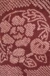 Photo5: Mint P0527C Used Japanese kimono Dark Brown HAORI short jacket for women / Silk. Flower circle (Grade A) (5)