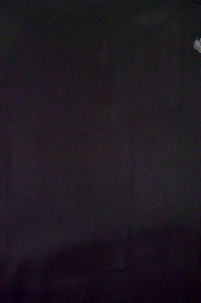 Photo4: P0602A Vintage Japanese kimono Black HAORI short jacket for women / Silk. Stripes (Grade B) (4)
