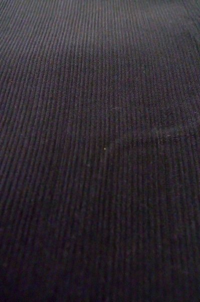 Photo8: P0602A Vintage Japanese kimono Black HAORI short jacket for women / Silk. Stripes (Grade B) (8)