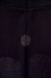Photo3: P0602B Vintage Japanese kimono Black HAORI short jacket for women / Silk. Stripes (Grade B) (3)