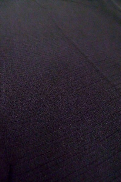 Photo10: P0602B Vintage Japanese kimono Black HAORI short jacket for women / Silk. Stripes (Grade B) (10)